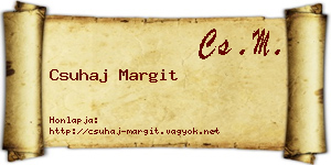 Csuhaj Margit névjegykártya